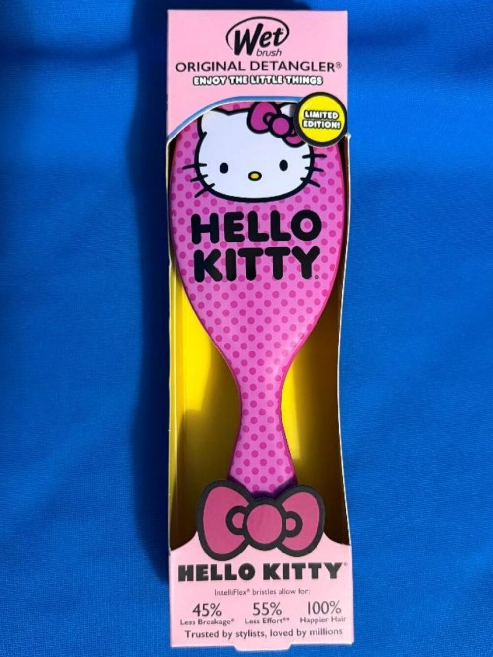 NEW & LIMITED EDITION HELLO KITTY POLKA DOT WET BRUSH ORIGINAL DETANGLER BRUSH